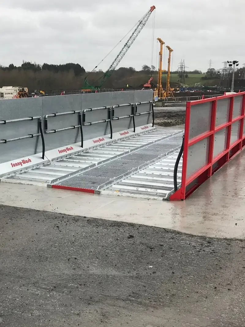 SiteWash wheel wash at the exit of a major construction site